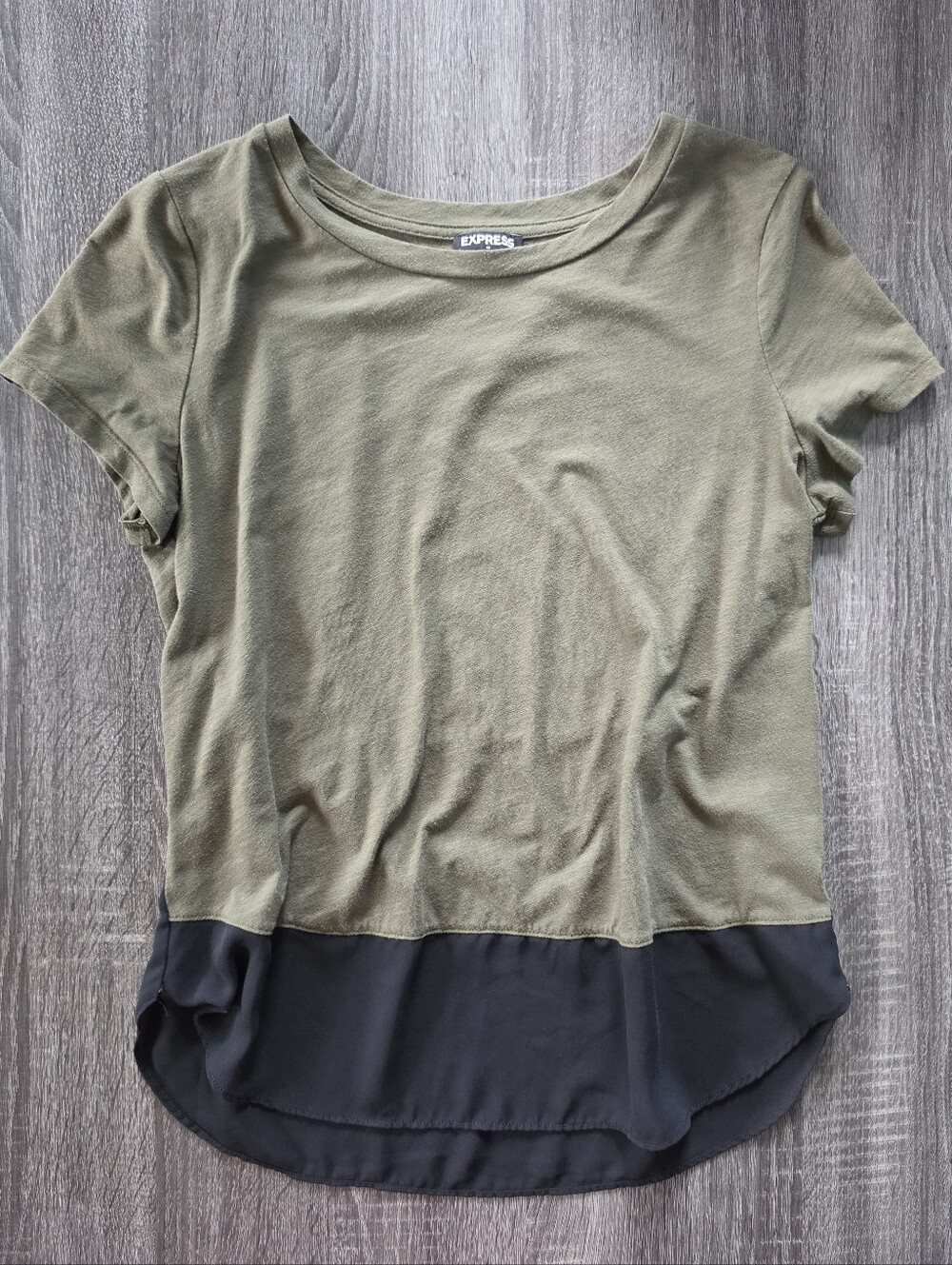 Express Colorblock Accent Panel Tee